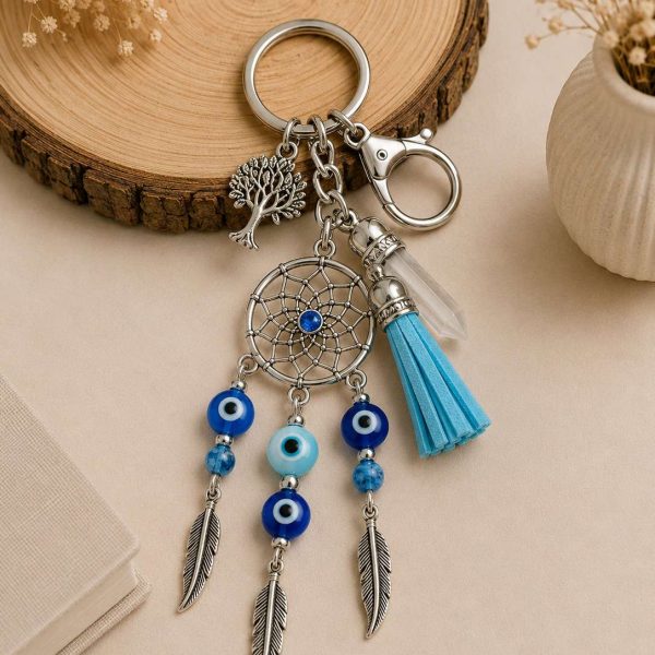 Evil Eye Dream Catcher Keyring