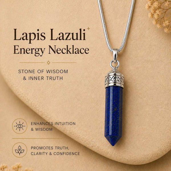 Reiki Healing Lapis Lazuli Pencil Pendant