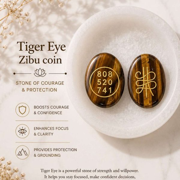 Tiger Eye Zibu Coin For Wealth & Prosperity
