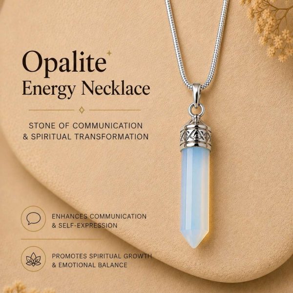 Reiki Healing Opalite Pencil Pendant