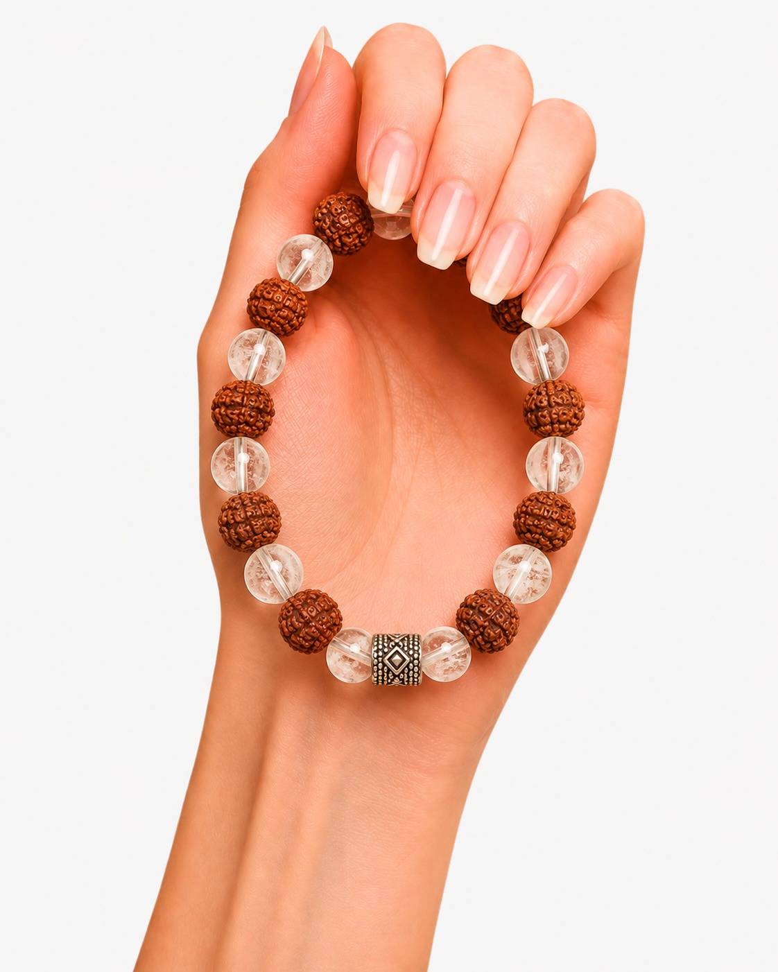 Rudraksha with clear quartz - Image 2
