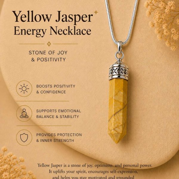 Reiki Healing Yellow Aventurine Pencil Pendant