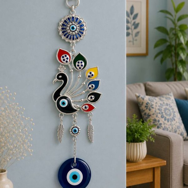 Feng Shui Evil Eye Wall Hanging - Peacock