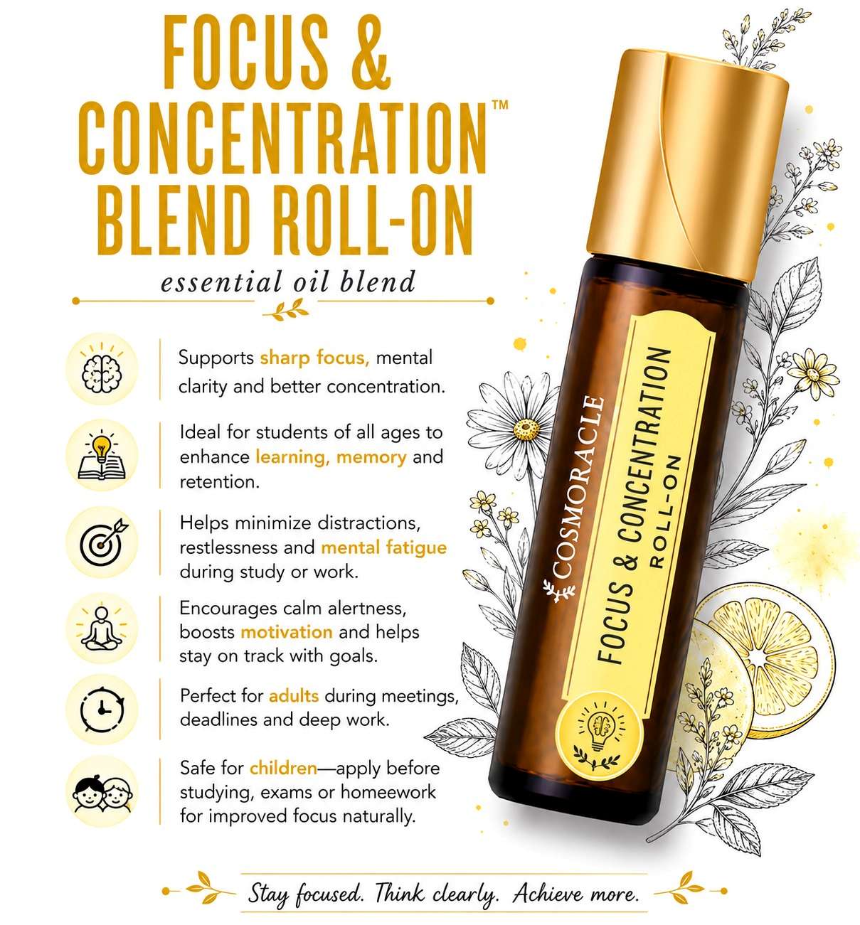 Focus & Concentration Blend Roll-On